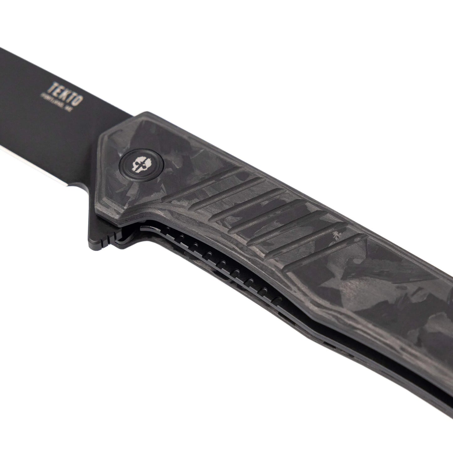 TEKTO F1//ALPHA Forged Carbon Blue Linerlock Folding Knife