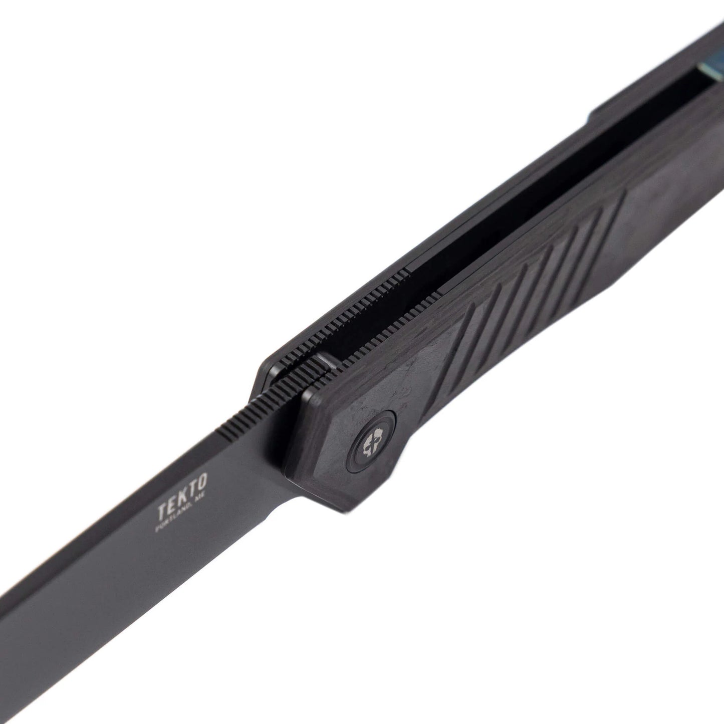 TEKTO F1//ALPHA Forged Carbon Blue Linerlock Folding Knife