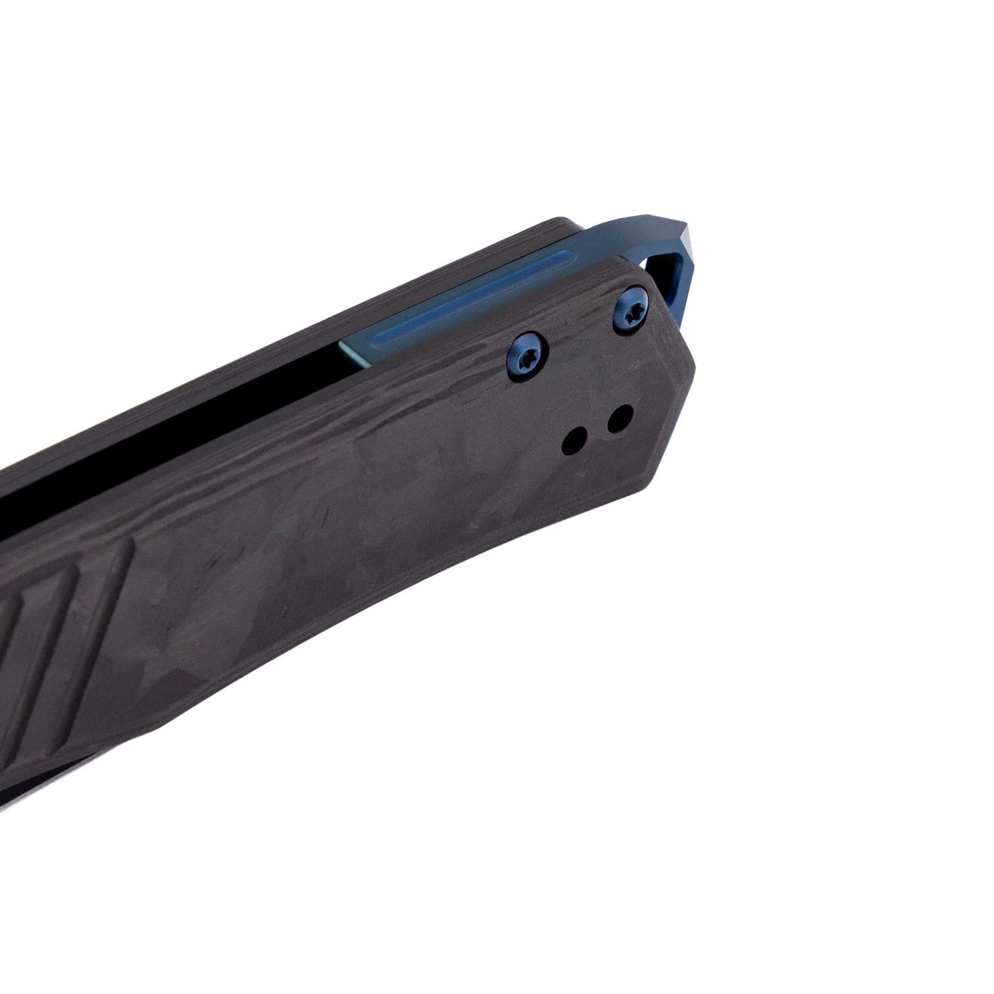TEKTO F1//ALPHA Forged Carbon Blue Linerlock Folding Knife