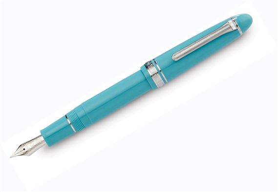 Sailor 1911S Fresca Blue Fountain Pen 14k Gold Fine Nib