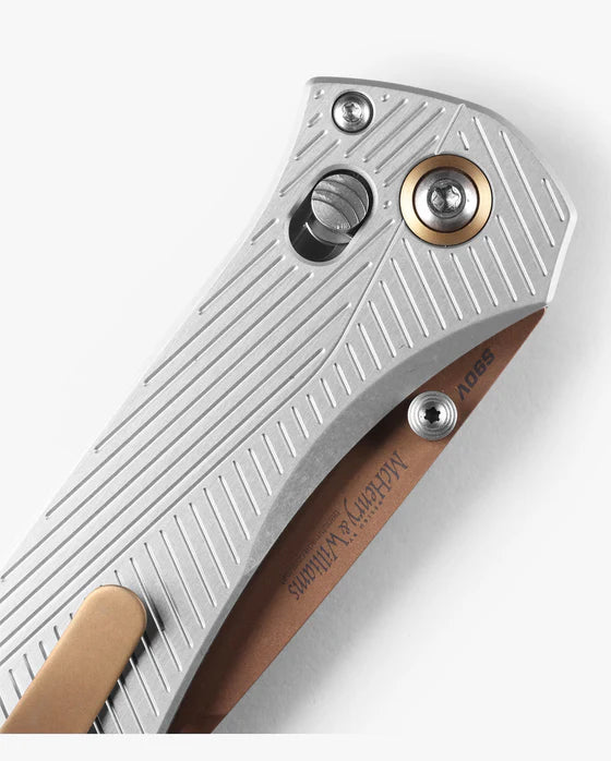 Benchmade Seven Ten Gray Aluminum Recurve Folding Knife