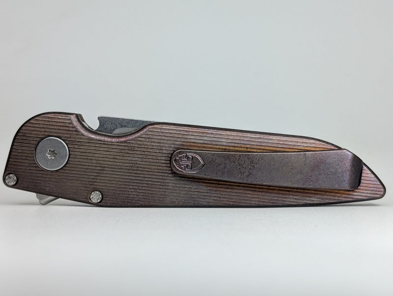Grimsmo Fjell Titanium Integral Button Lock Folding Knife