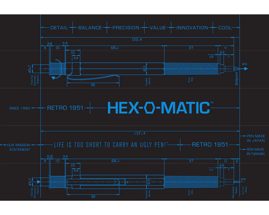 Retro 51 Hex-O-Matic Mechanical Pencil