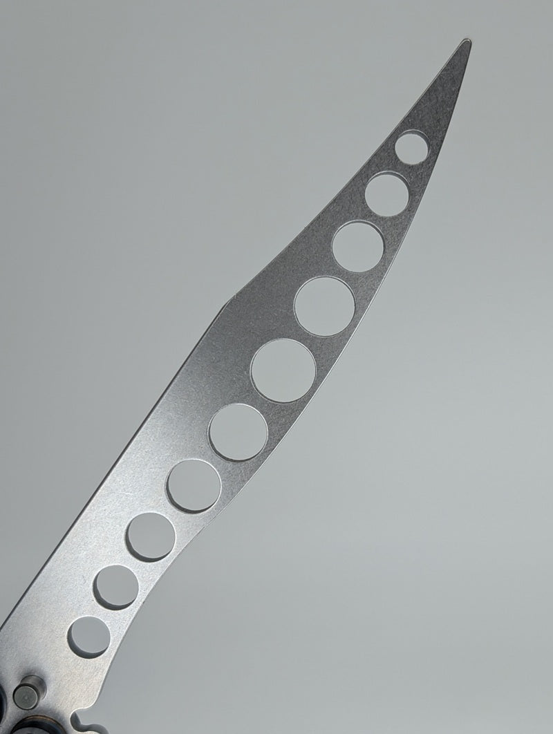 HOM Design Prodigy CF / Ti Teal Balisong Trainer Mod. C