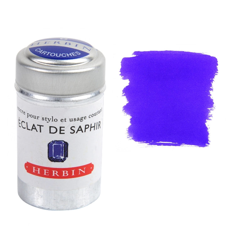 J Herbin Fountain Pen Ink Cartridges - Tin of 6