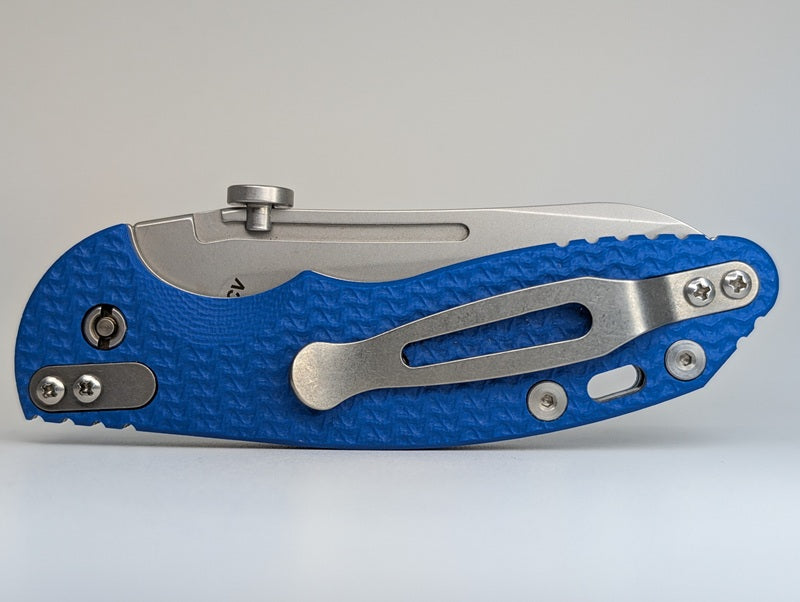 *Consignment* Hinderer Knives XM Slippy Sheepsfoot Stonewash Blue G10 Slipjoint Knife