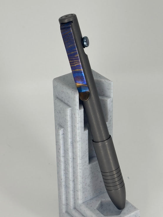 *Consignment* Big Idea Design Stonewash Titanium Bolt-Action Ballpoint Pen