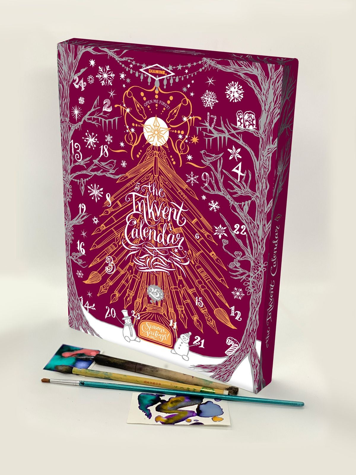 Diamine 2026 Burgundy Inkvent Calendar available late October 2026