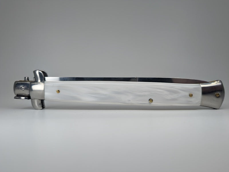 *Consignment* Italian Stiletto 6 in. Blade Acrylic Handle Auto Folding Knife
