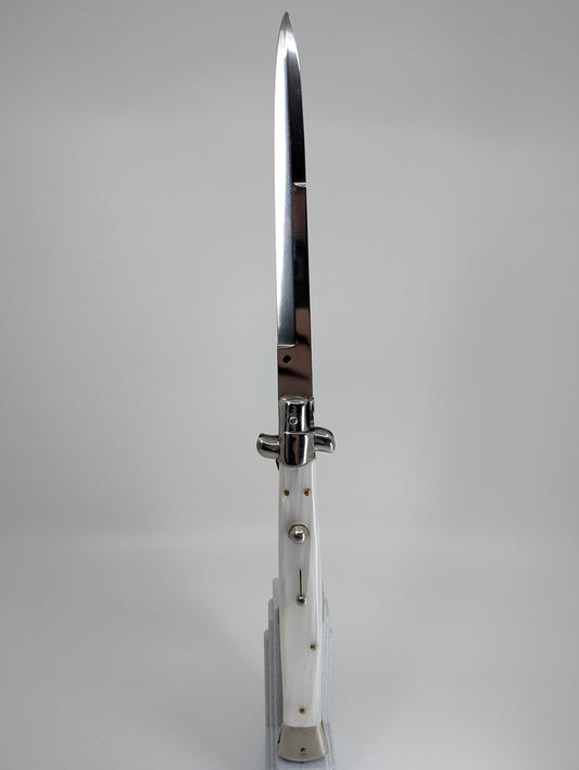 *Consignment* Italian Stiletto 6 in. Blade Acrylic Handle Auto Folding Knife