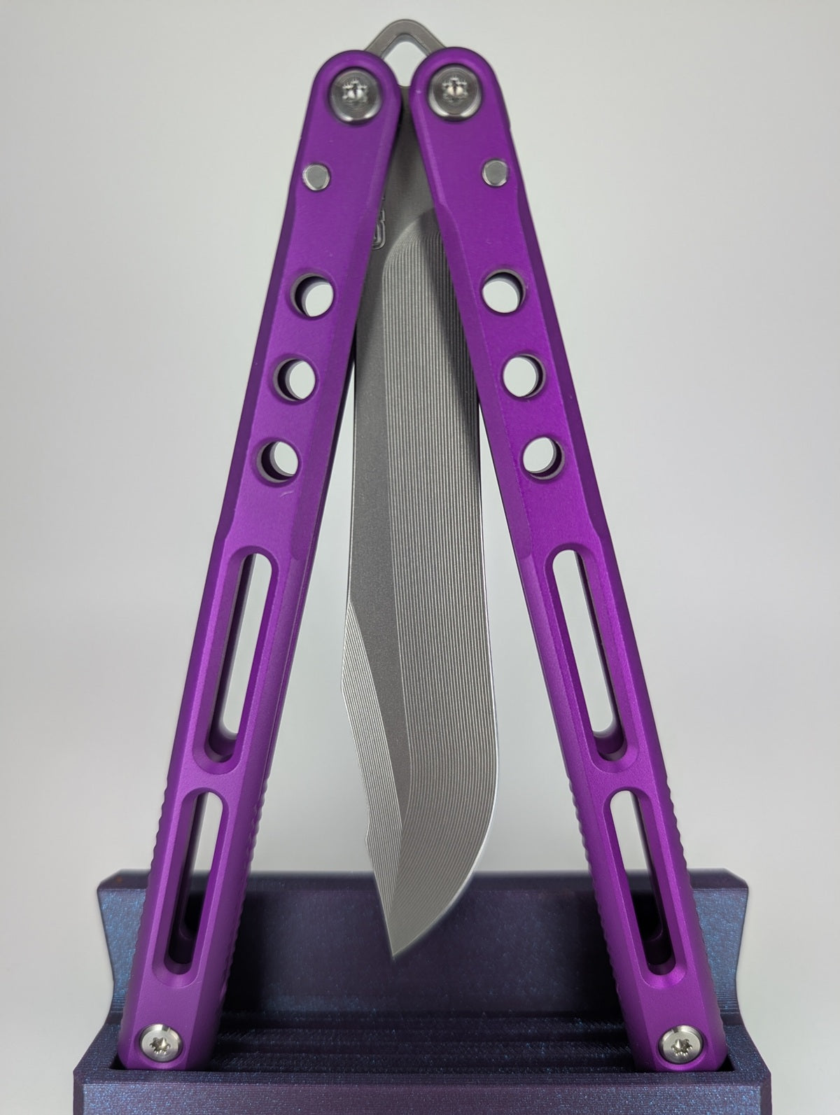 JK Design Regime Purple Live Blade Balisong