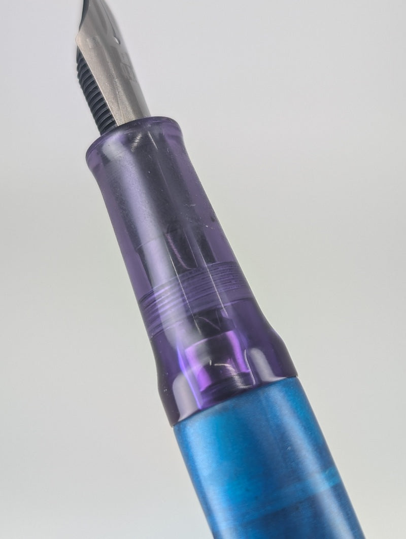 *Consignment* Karas Vertex Ti Blue Fountain Pen Fine Nib