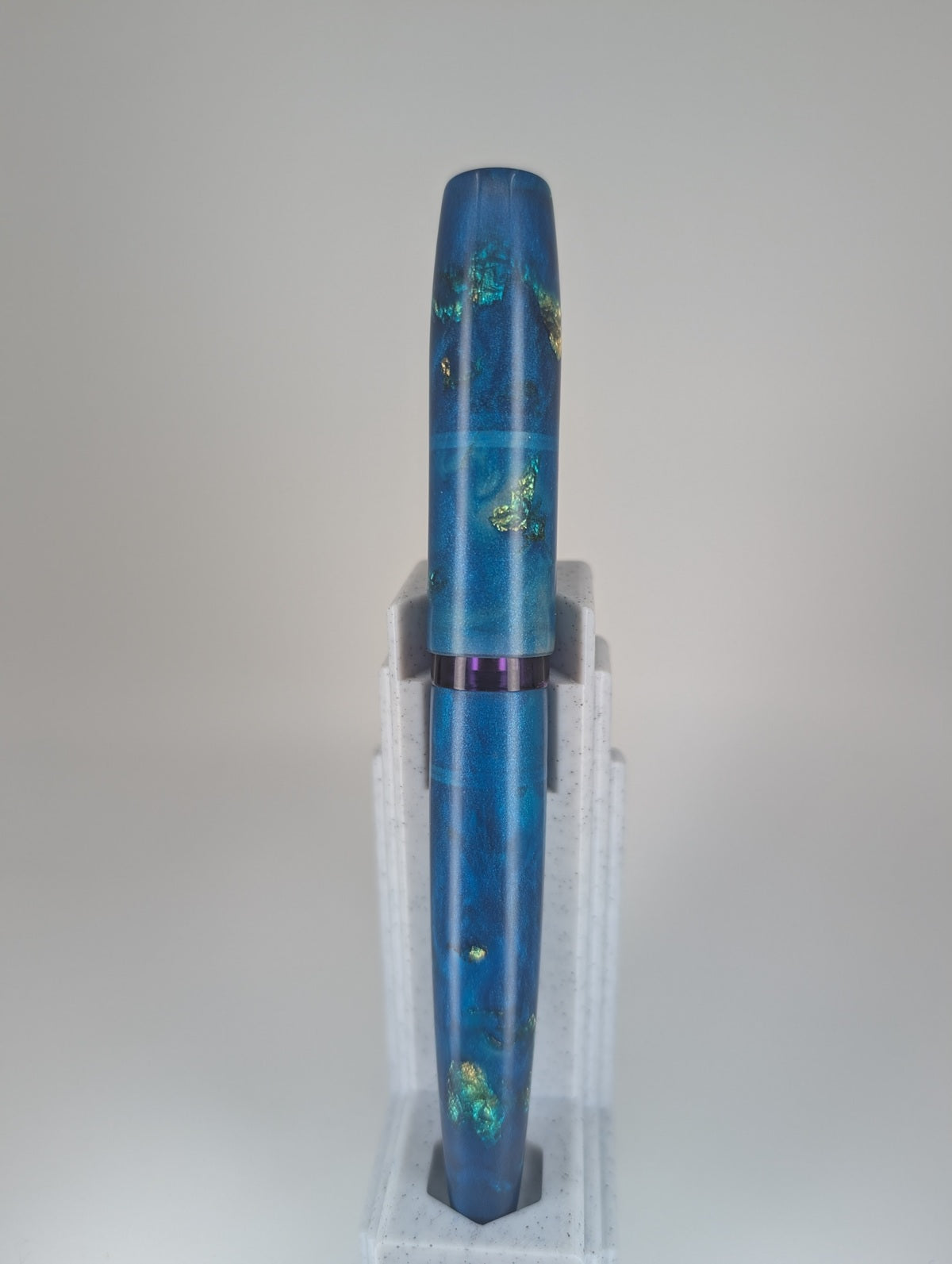 *Consignment* Karas Vertex Ti Blue Fountain Pen Fine Nib