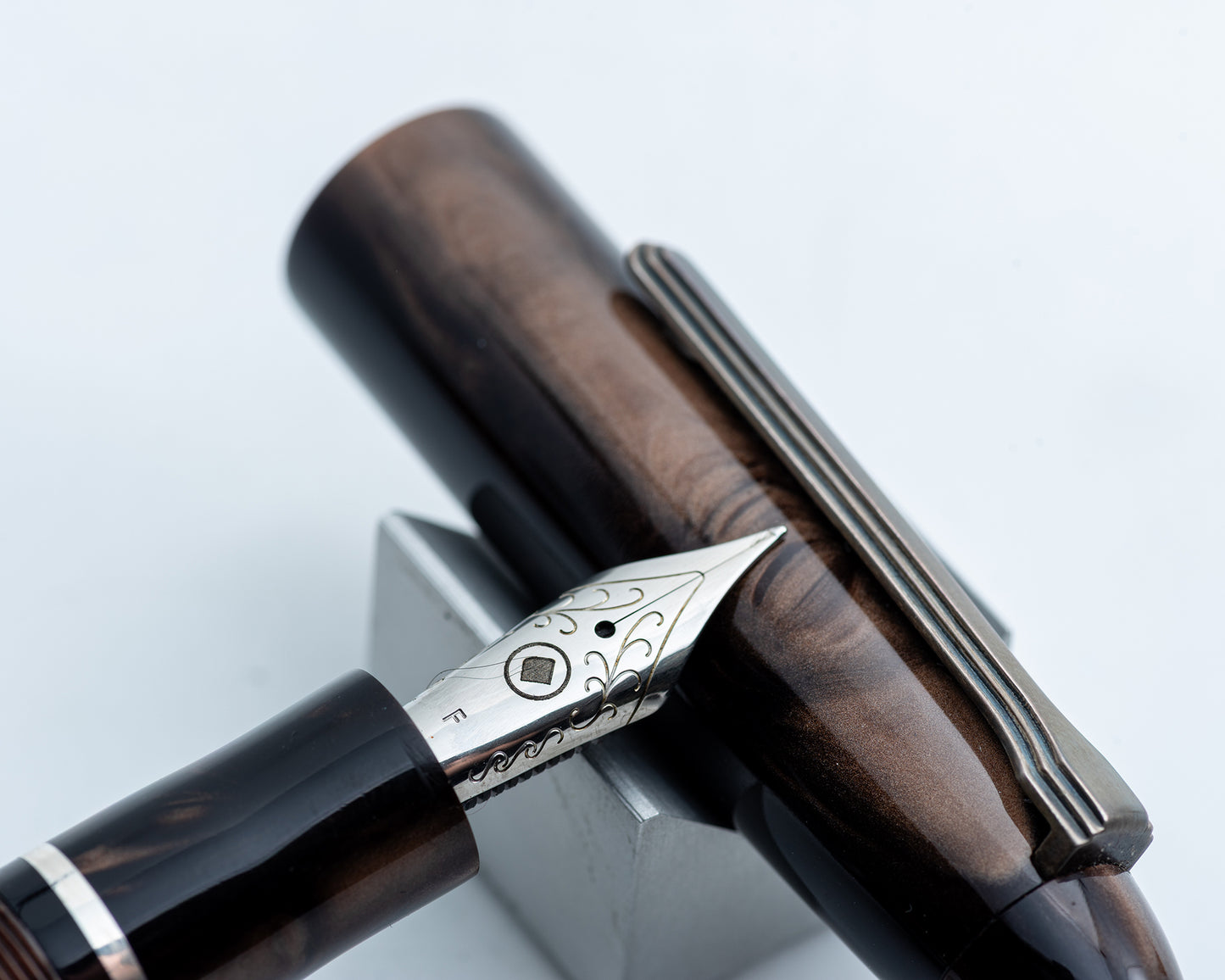*Consignment* Kilk Fountain Pen - Brown Kirinite (F)