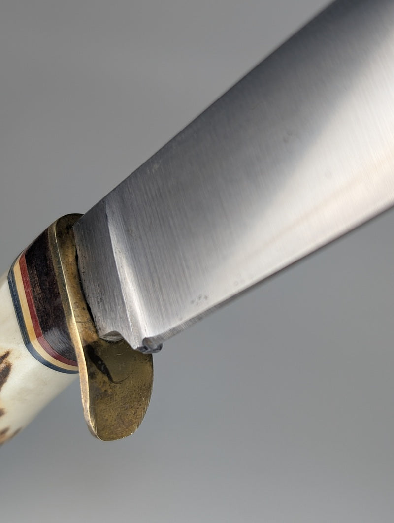*Consignment* Kissing Crane "Hunter's Choice" Stag Handle Fixed Blade Knife