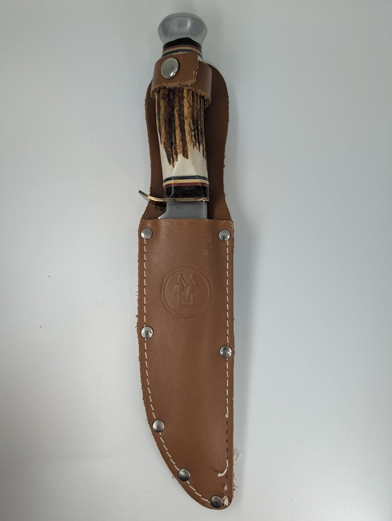 *Consignment* Kissing Crane "Hunter's Choice" Stag Handle Fixed Blade Knife