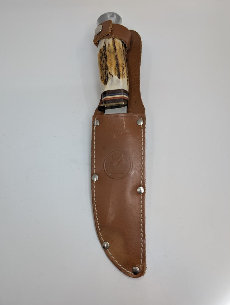 *Consignment* Kissing Crane 715 "Buffalo" Stag Fixed Blade Knife
