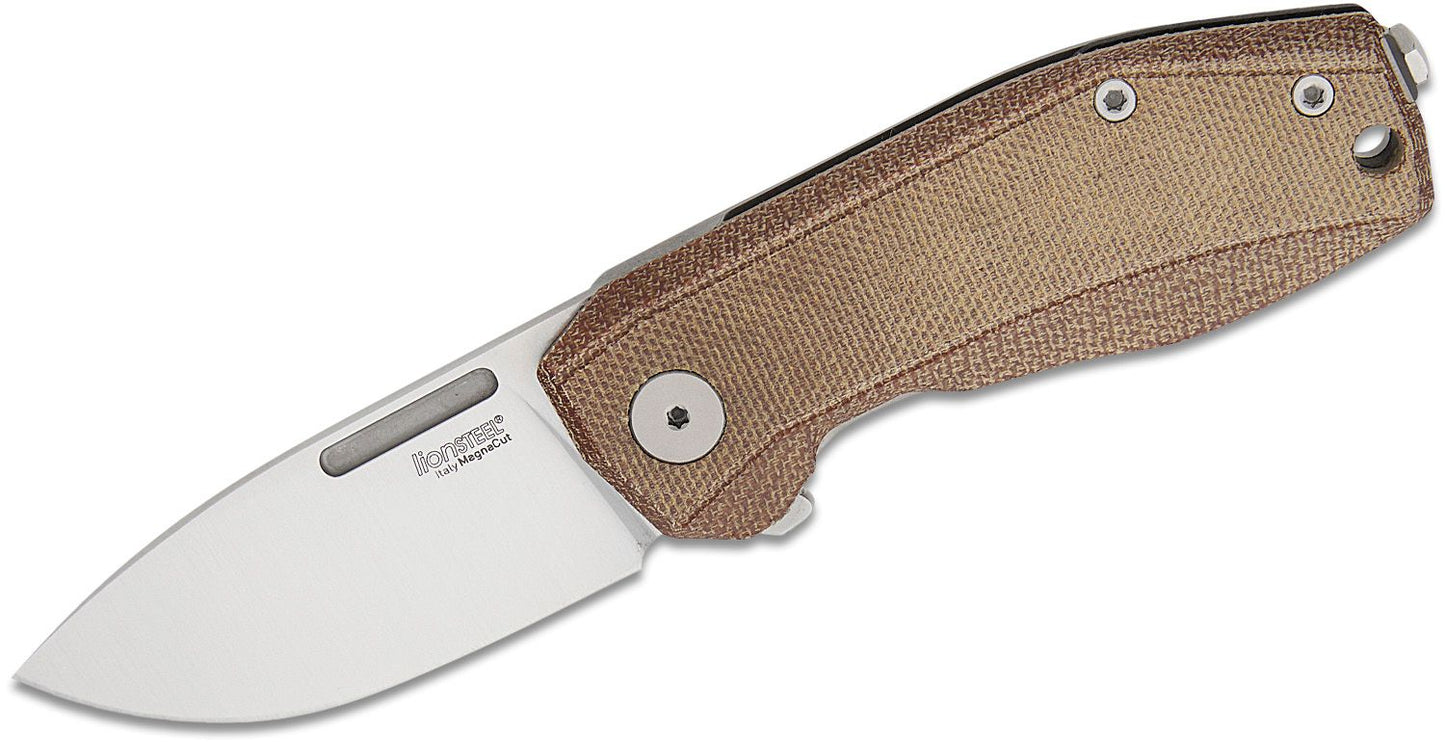Lionsteel Nano Canvas Micarta Frame Lock Folding Knife