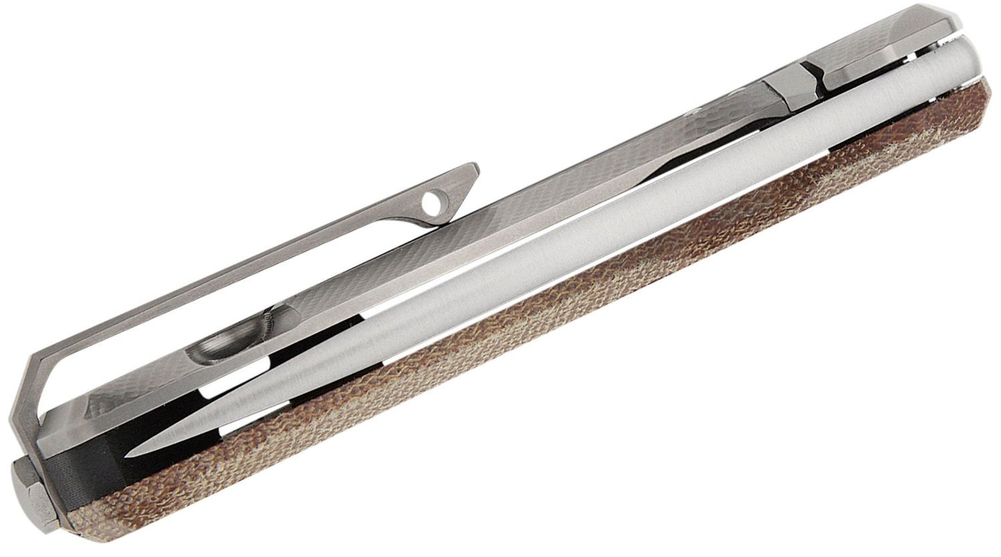Lionsteel Nano Canvas Micarta Frame Lock Folding Knife