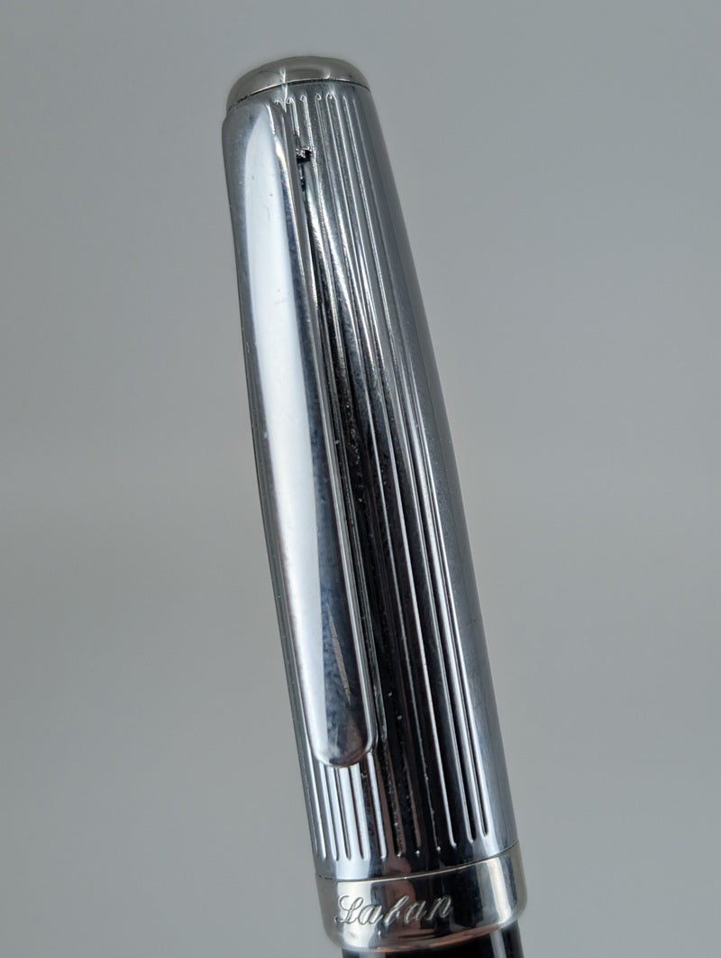 *Consignment* Laban "Magnetism" Black w/ Silver Cap Rollerball Pen