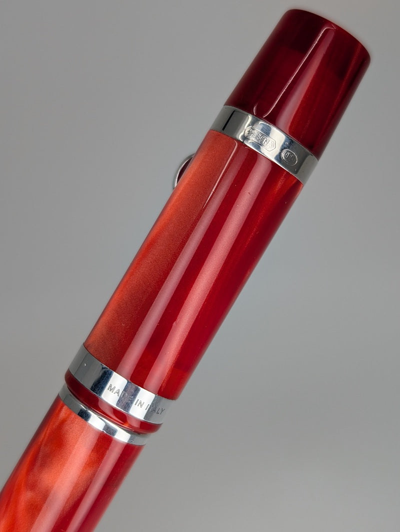 *Consignment* LALEX Vintage Red "Heart" Fountain Pen (M) / Ballpoint Pen Set