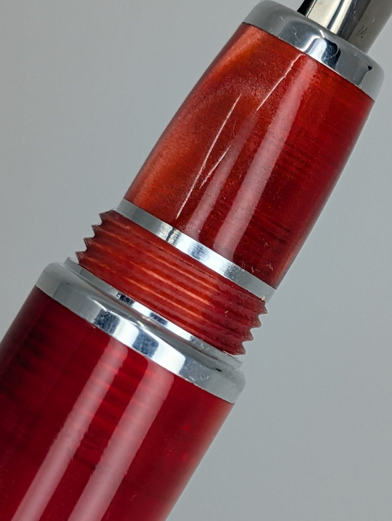 *Consignment* LALEX Vintage Red "Heart" Fountain Pen (M) / Ballpoint Pen Set
