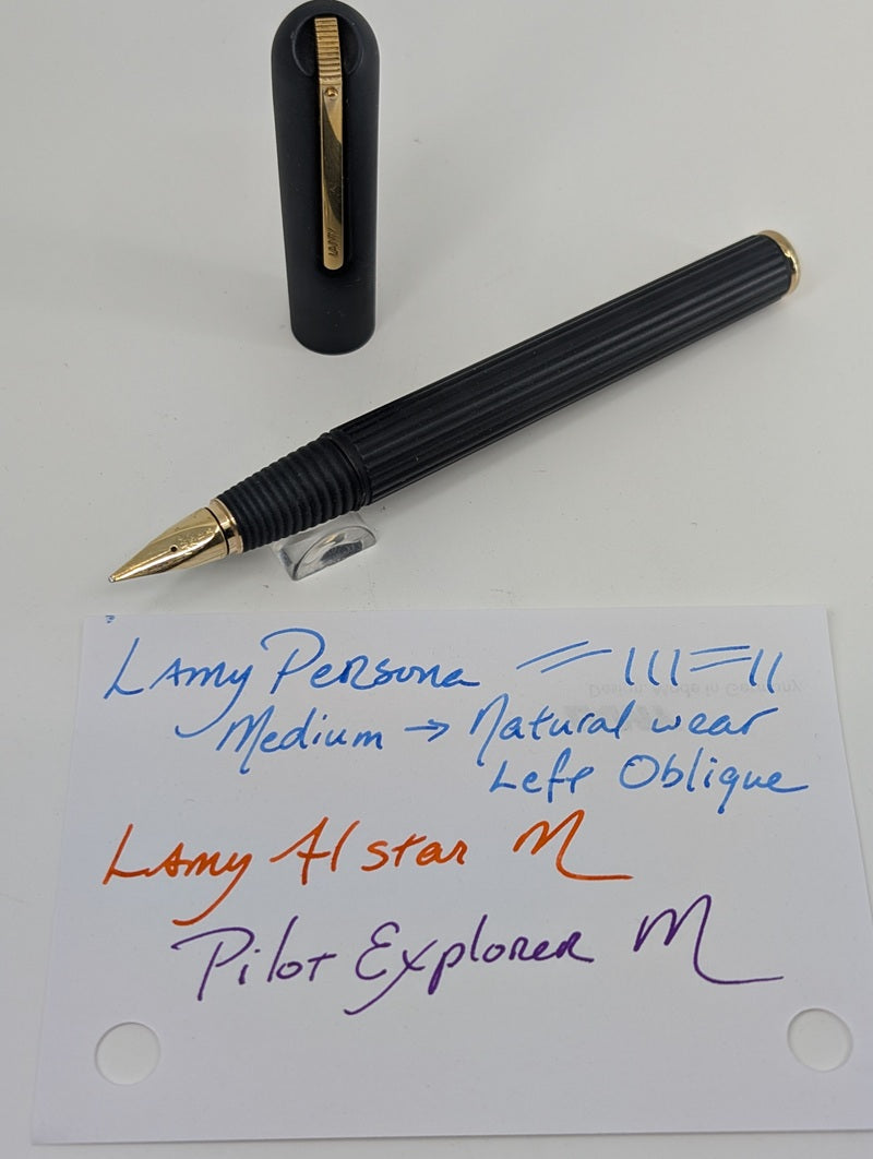 *Consignment* Lamy Persona Black Fountain Pen 18k Gold Medium Nib