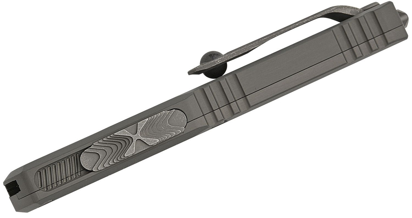 Microtech Ultratech ZBP T/E Natural Clear Apocalyptic Out the Front Knife