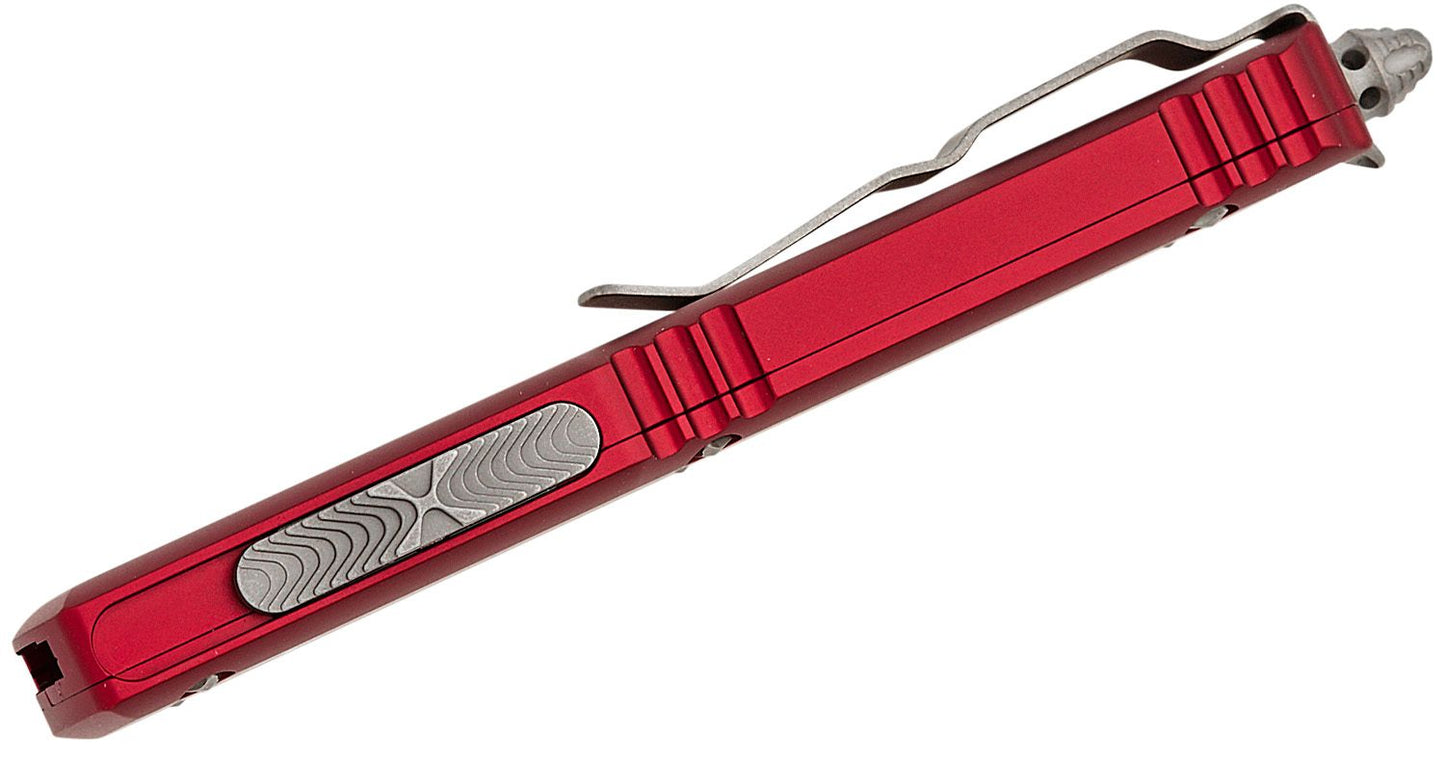 Microtech Ultratech Merlot Apocalyptic Partial Serrated Out the Front