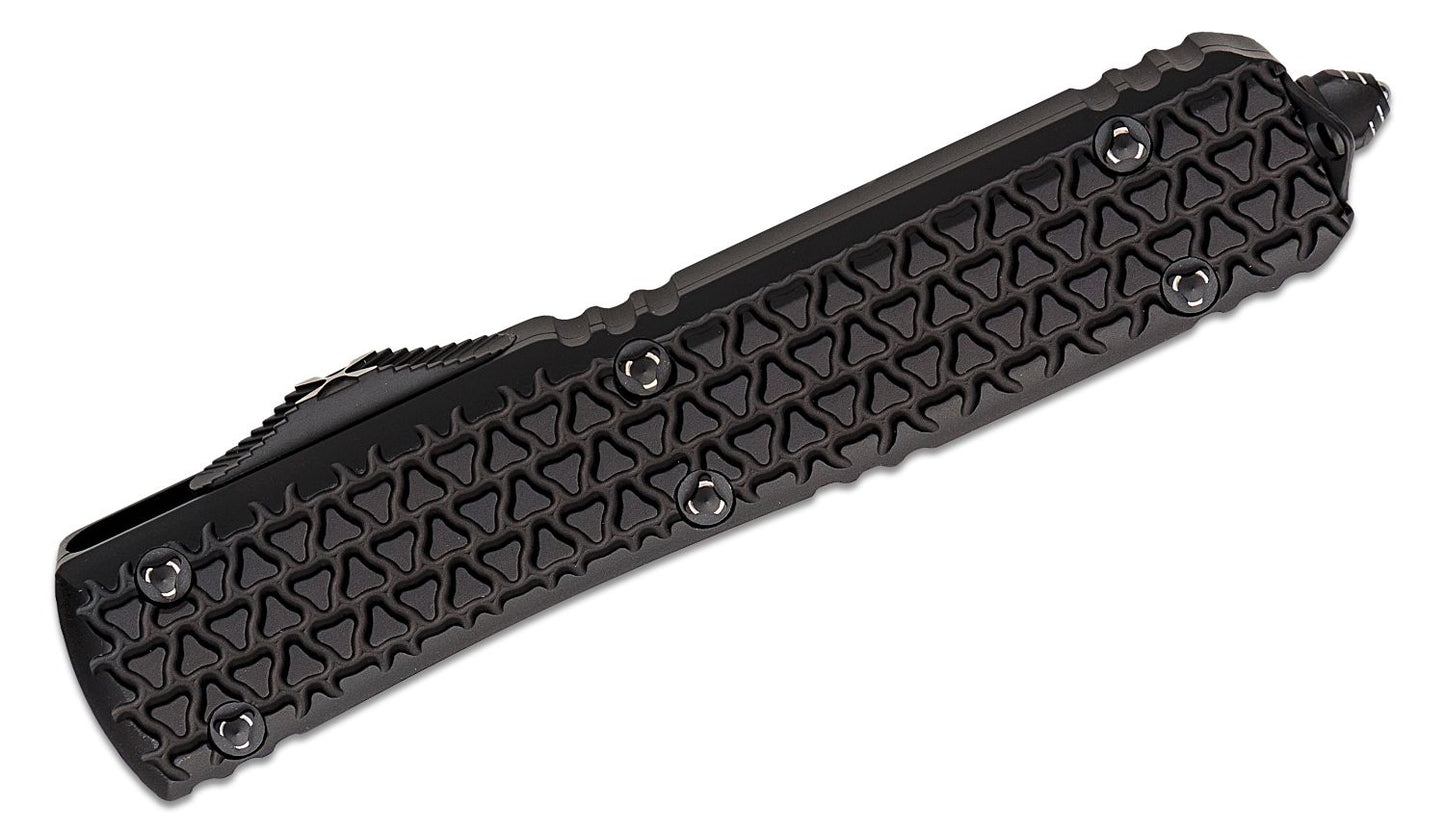 Microtech Ultratech D/E Tri-Grip Sith Lord Red Partial Serrated Out the Front