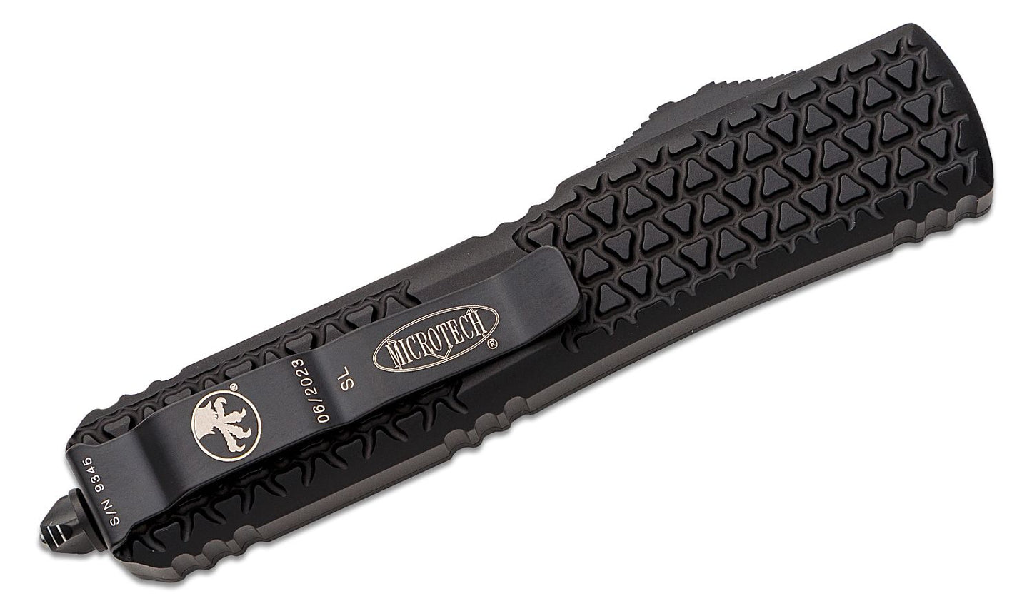 Microtech Ultratech D/E Tri-Grip Sith Lord Red Partial Serrated Out the Front