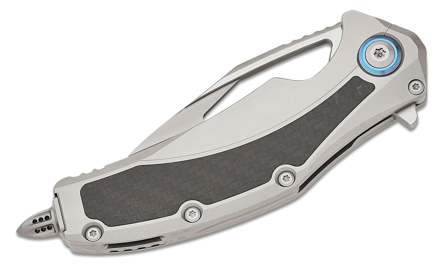 Microtech Matrix Titanium Carbon Fiber Inlay Satin Blade Folding Knife