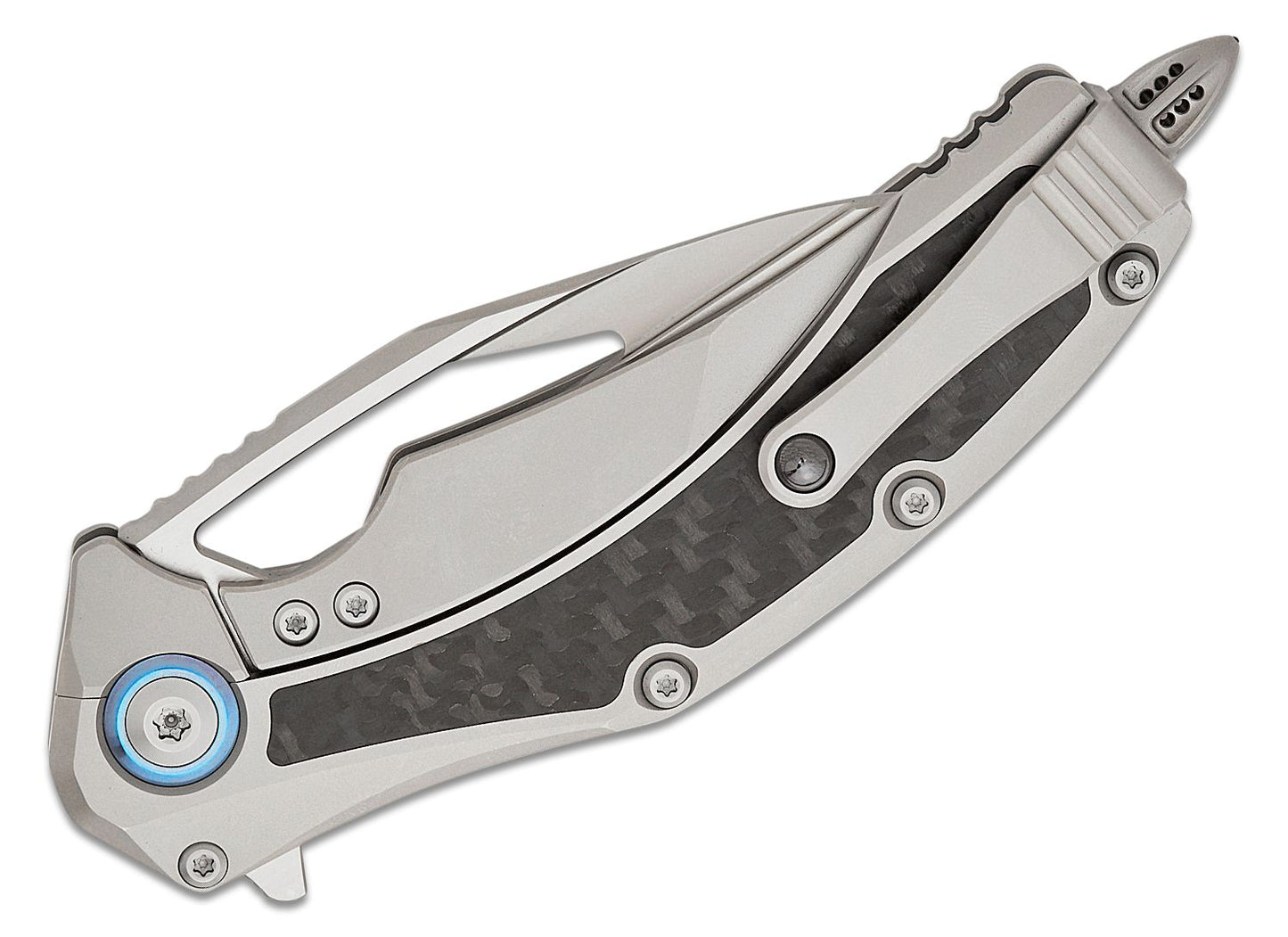 Microtech Matrix Titanium Carbon Fiber Inlay Satin Blade Folding Knife