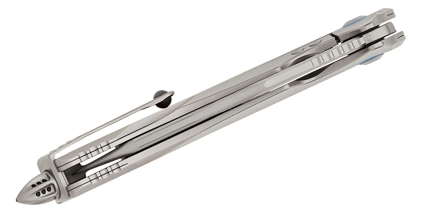 Microtech Matrix Titanium Carbon Fiber Inlay Satin Blade Folding Knife