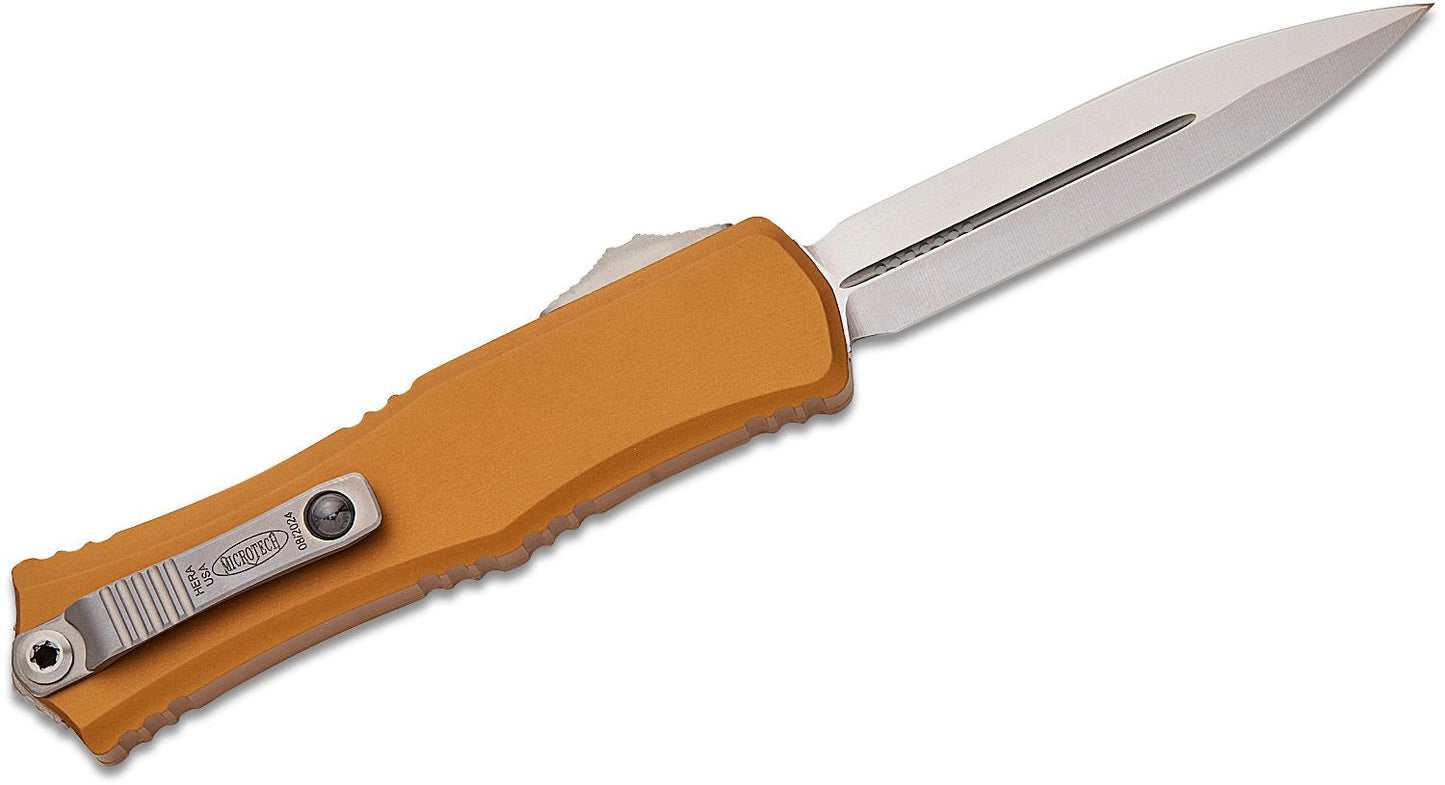 Microtech Hera II Mini D/E Tan Stonewash Out the Front Knife