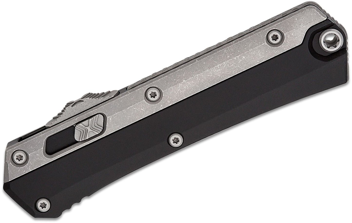Microtech Glykon Bayonet Apocalyptic Nickel Boron Internals Out the Front Knife