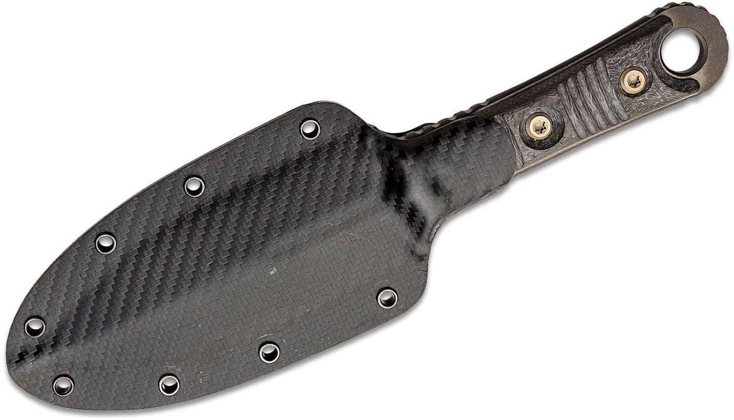 Microtech SBD Double Edge Carbon Fiber Handle DLC Standard Fixed Blade