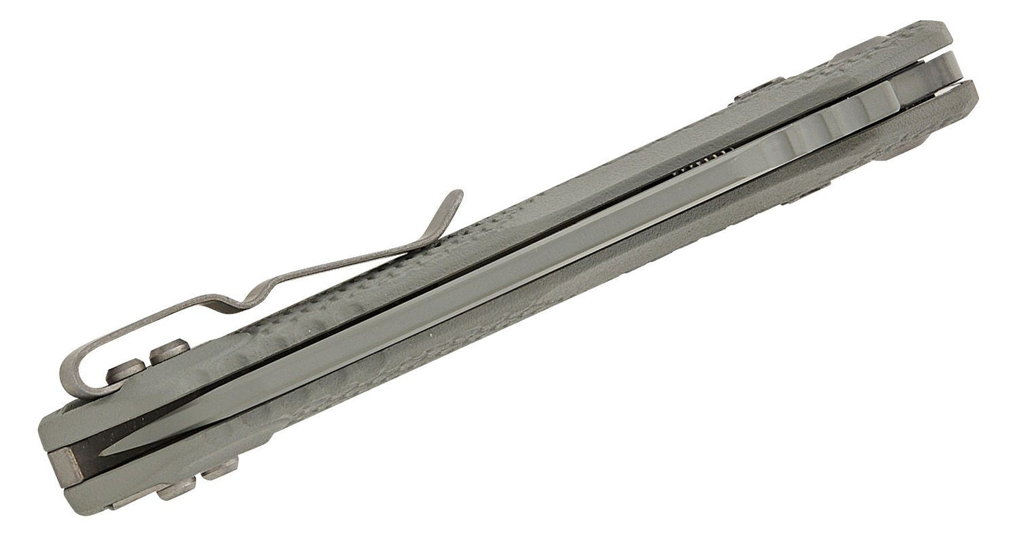 Microtech MSI S/E Tri-Grip Polymer Bull Shark Gray Cerakote Folding Knife