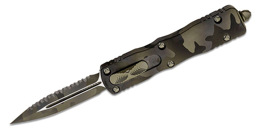 Microtech Dirac D/E Coyote Camo Full Serrated Out the Front Knife