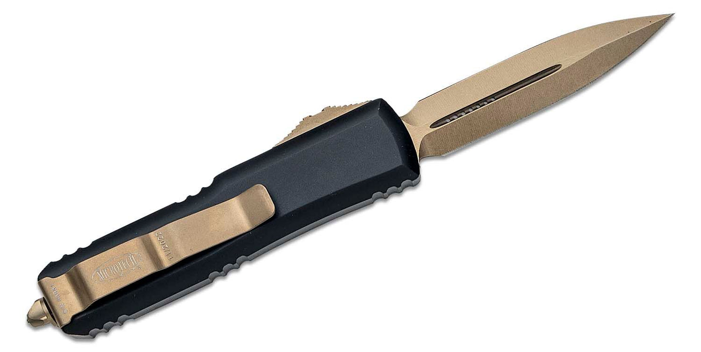 Microtech UTX 85 D/E Bronzed Standard Out the Front Knife