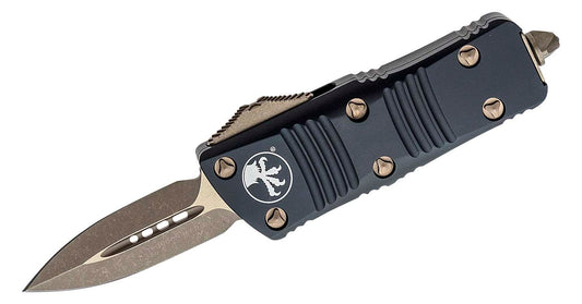Microtech Troodon Mini D/E Bronzed Apocalyptic Out the Front Knife
