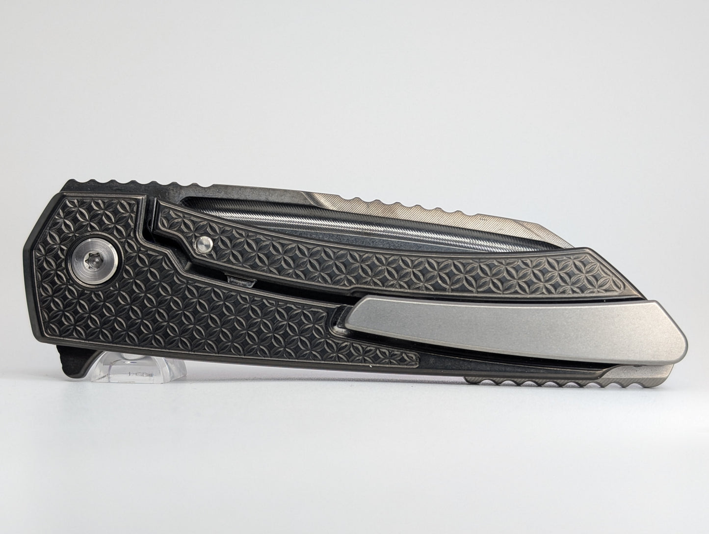 MachineWise Mojave Custom Limited Edition Full Dress Crystalized Ti Framelock Folding Knife #1019