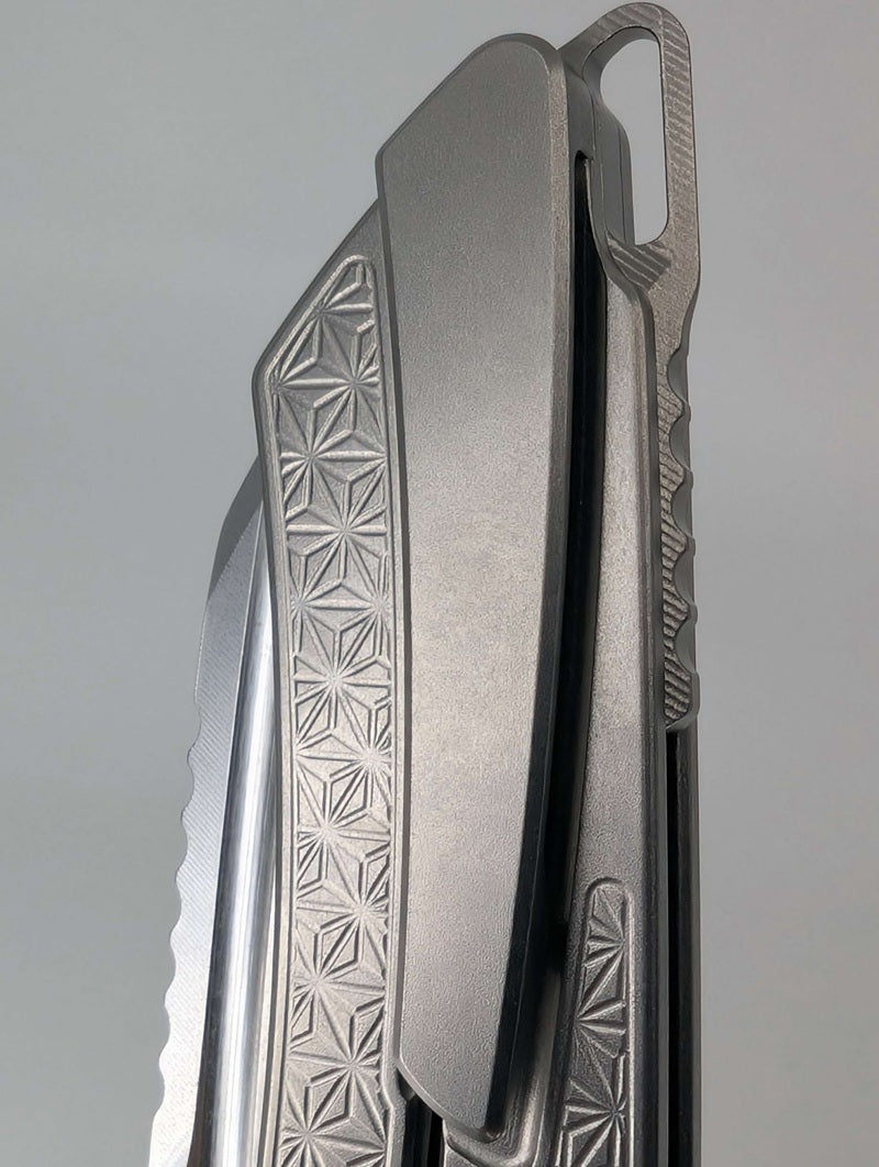 MachineWise Mojave Raw (CPM 20CV | Stonewash | Star Handle) Framelock Folding Knife 177 *BLEM*
