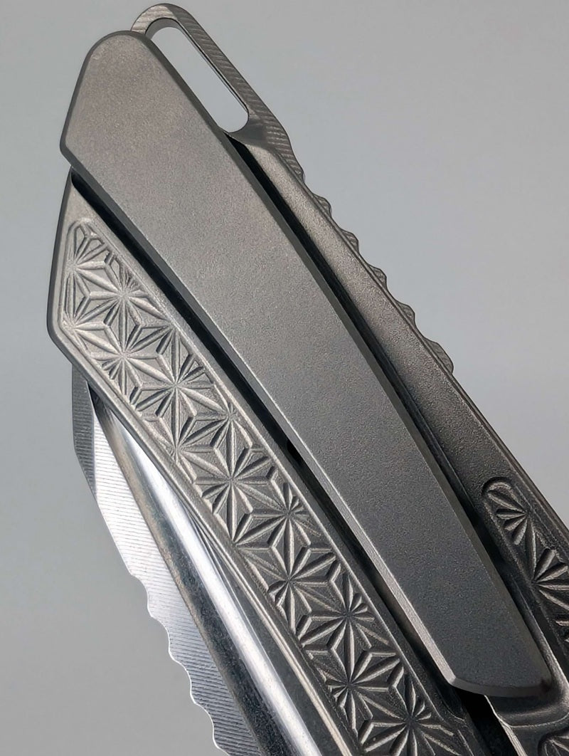 MachineWise Mojave Raw (CPM 20CV | Stonewash | Star Handle) Framelock Folding Knife 196 *BLEM*