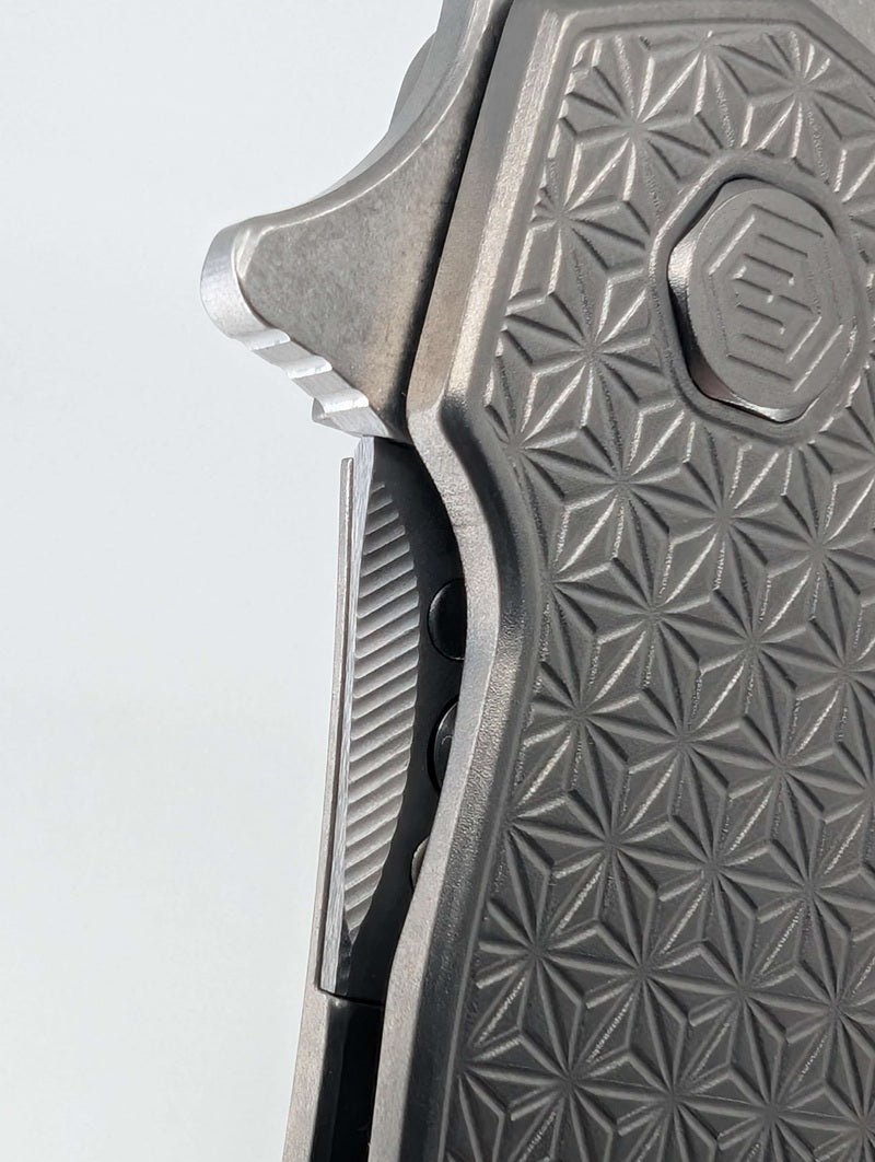 MachineWise Mojave Raw (CPM 20CV | Stonewash | Star Handle) Framelock Folding Knife 177 *BLEM*