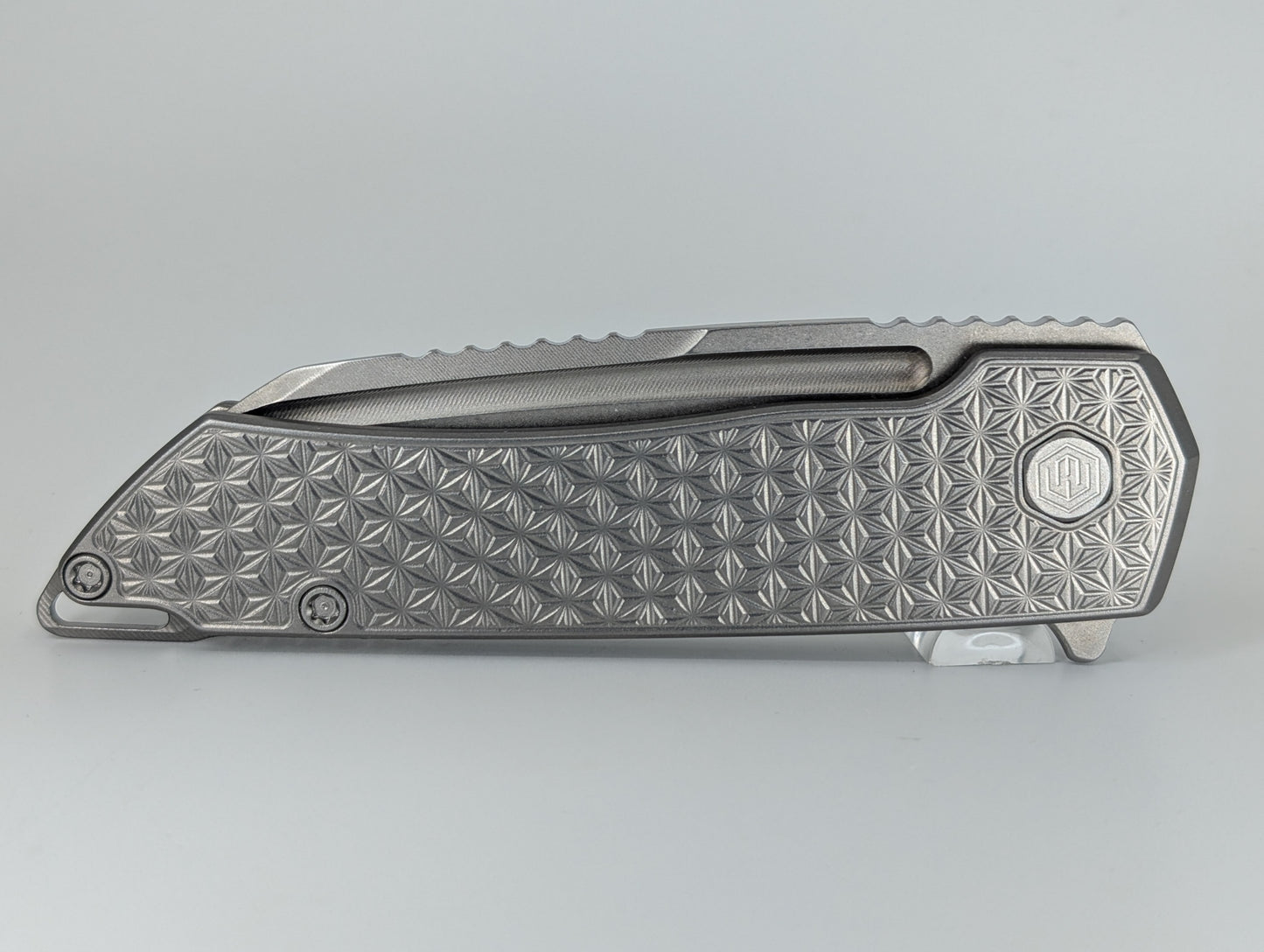 MachineWise Mojave Raw (S90V | Lightwash | Stars Handle) Framelock Folding Knife #298 *BLEM*
