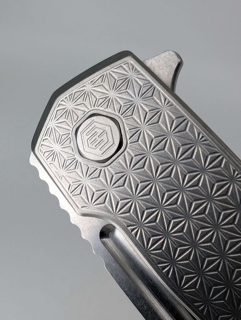 MachineWise Mojave Raw (CPM 20CV | Stonewash | Star Handle) Framelock Folding Knife 177 *BLEM*