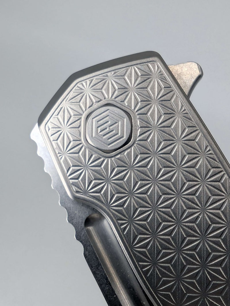 MachineWise Mojave Raw (CPM 20CV | Stonewash | Star Handle) Framelock Folding Knife 194 *BLEM*