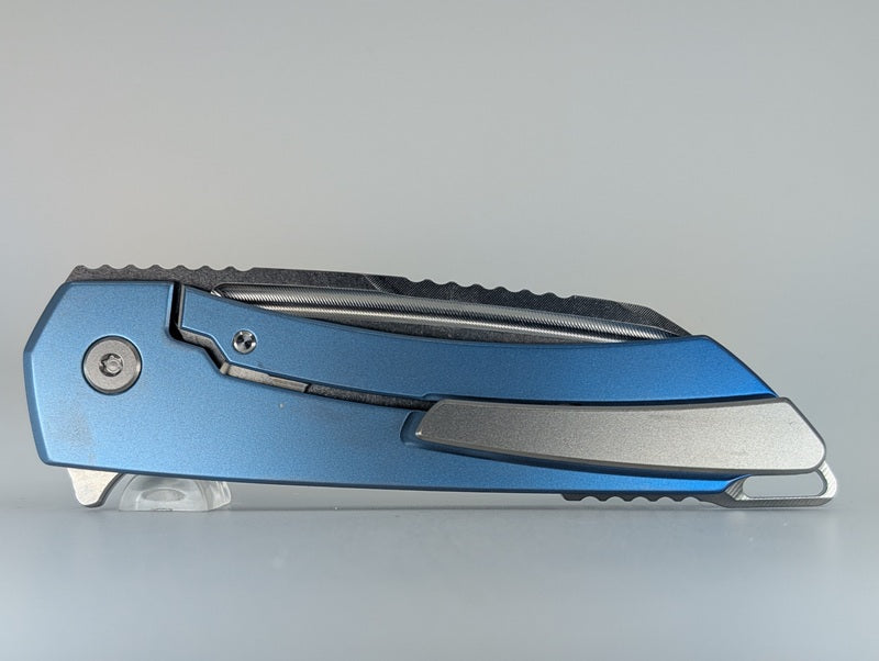 MachineWise Mojave Sky Blue Fade (CPM S90V | Smooth) Framelock Folding Knife #469