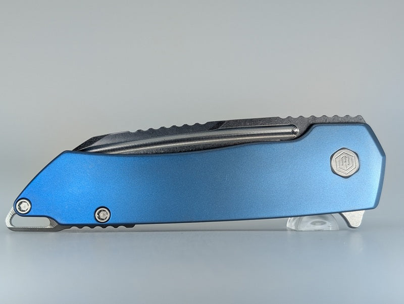 MachineWise Mojave Sky Blue Fade (CPM S90V | Smooth) Framelock Folding Knife #469